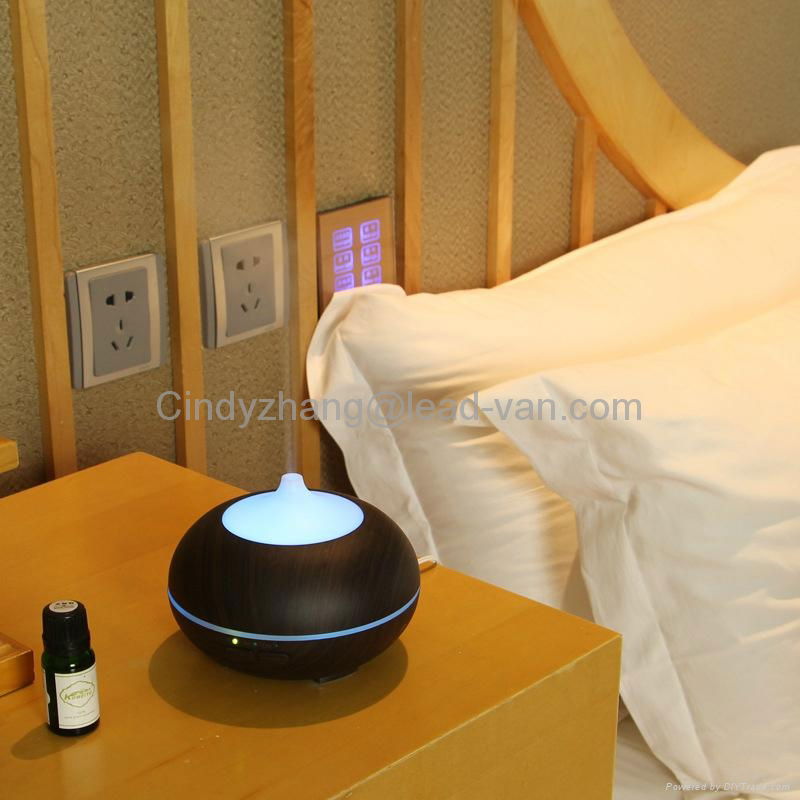 Dark Wood Grain 300ML Anion Ultrasonic Aromatherapy Aroma Diffuser 5