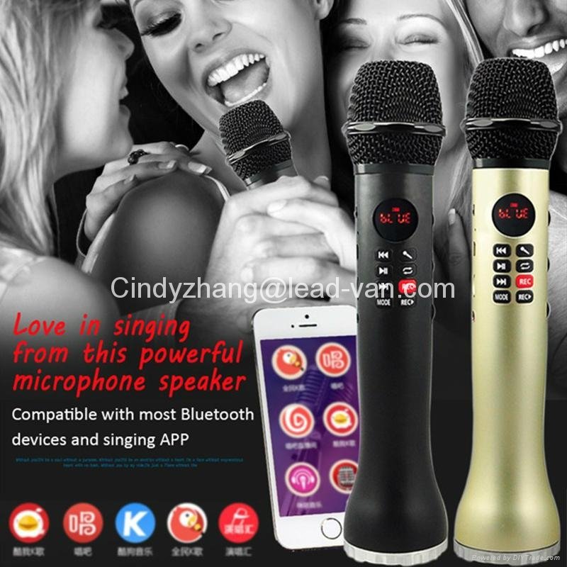 L-598 Karaoke Home KTV Wirless Bluetooth Speaker Microphone Speaker  4