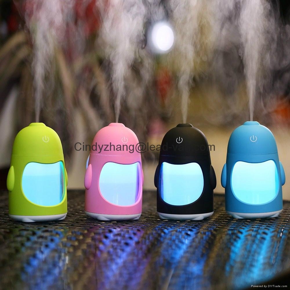 2017 New Hot Selling Penguin Light Humidifier USB Anion Air Purifier