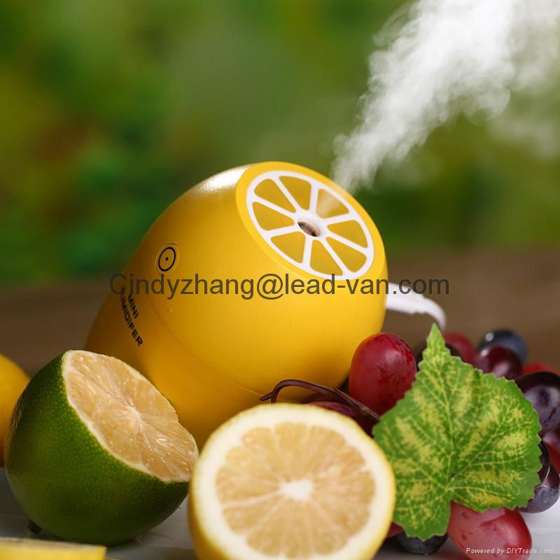  USB Air Humidifier 180ml Lemon Shape Ultrasonic Cool Mist Humidifier 3