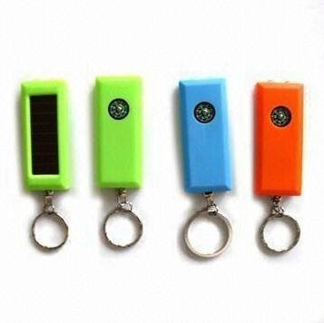 3 led plastic solar light with keychain for promotion 3
