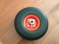 pu flat free tire 10*4.10/3.50-4