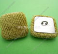 Fabric cover button blank