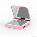 Portable Folding Lighted LED Makeup Cosmetic Mirror Power Bank 3