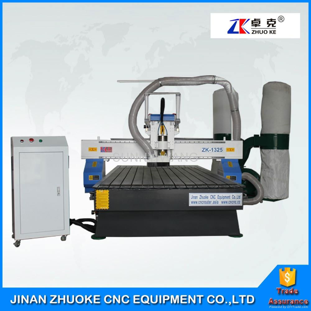 3D Wood Carving CNC Router 1300*2500mm With 380V 5.5Kw Spindle Z Axis Air Cylind 2