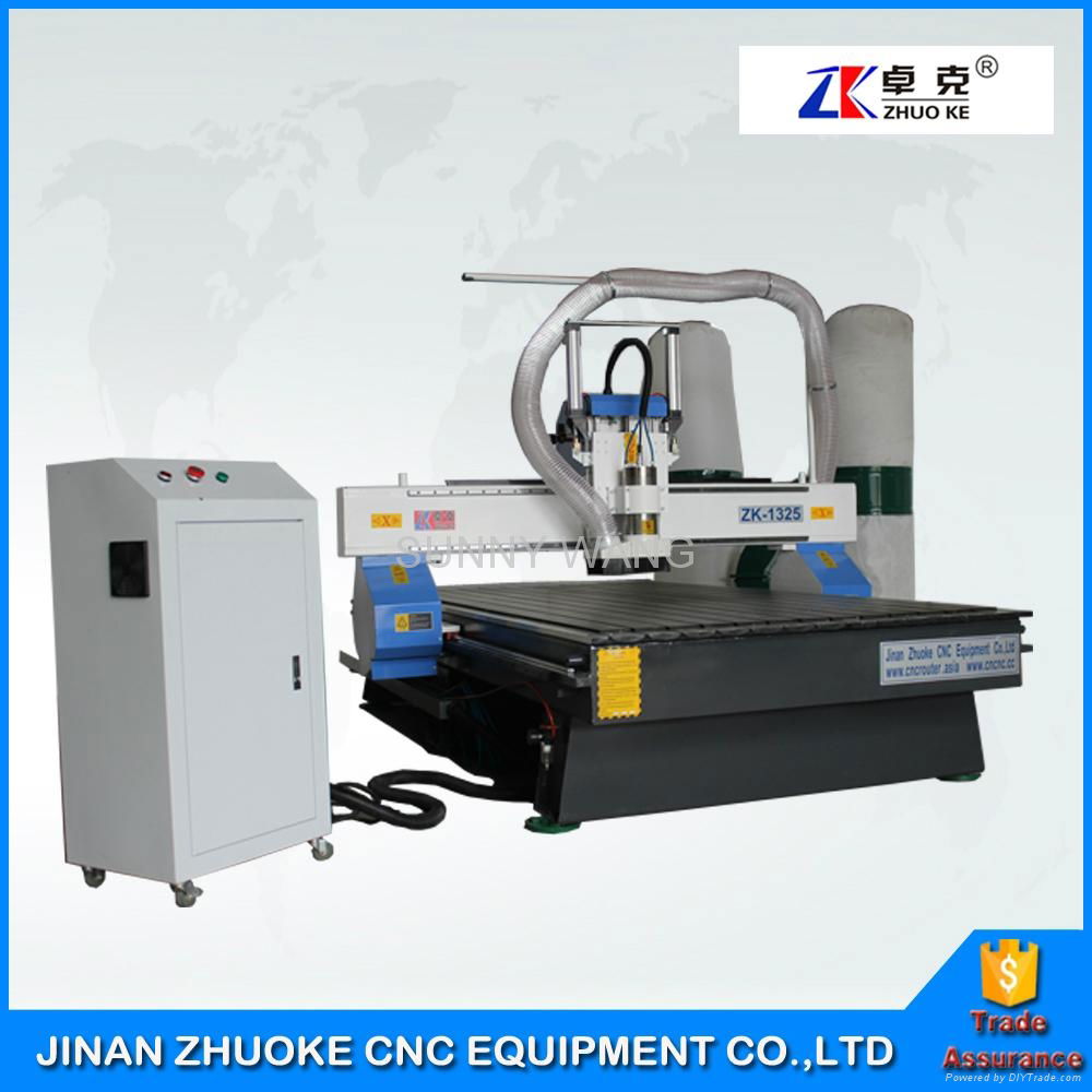 3D Wood Carving CNC Router 1300*2500mm With 380V 5.5Kw Spindle Z Axis Air Cylind 3