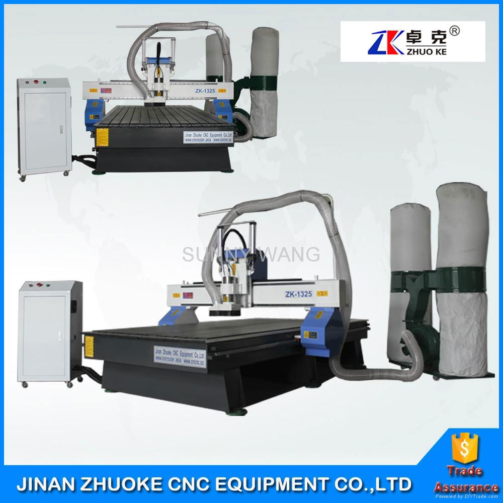 3D Wood Carving CNC Router 1300*2500mm With 380V 5.5Kw Spindle Z Axis Air Cylind 4