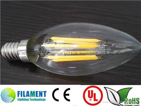 Dimmable no flicking 2W 4W 6W 8W C35 A60 St64 edison filament led bulb 3
