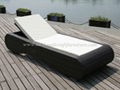 poly rattan sunbed set