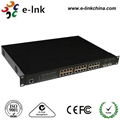 10/100/1000Mbps PoE-PSE Fiber to Copper Ethernet Switch: 2 SFP + 24 PoE 1