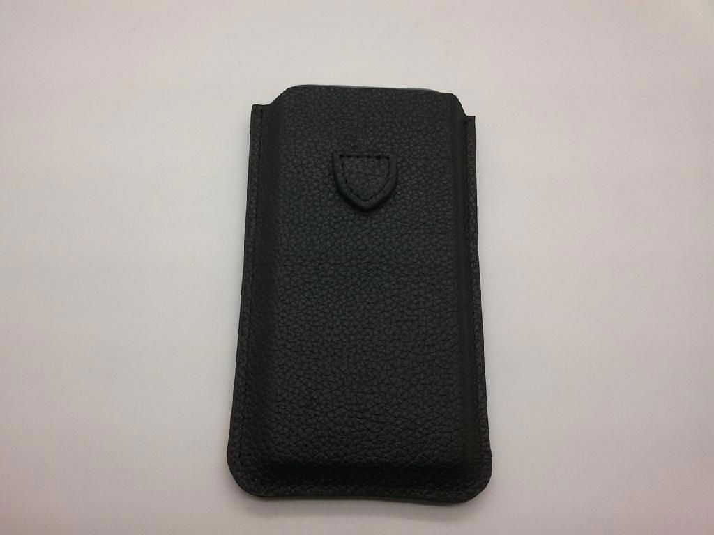 Real Leather Flip Case for iPhone 4 and iPhone 5 Cheap Price 2