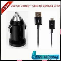 Factory Wholesale Mini USB Car Charger for iPhone iPad Samsung HTC Phones