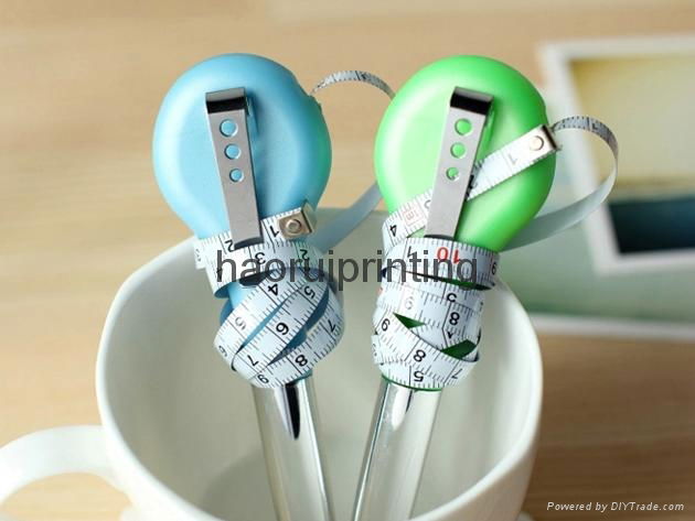 Small quantity customized Multi-function tape measure ballpen,free logo printing 5