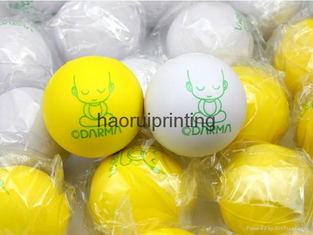 pu foam material round stress release ball free shipping free custom logo print
