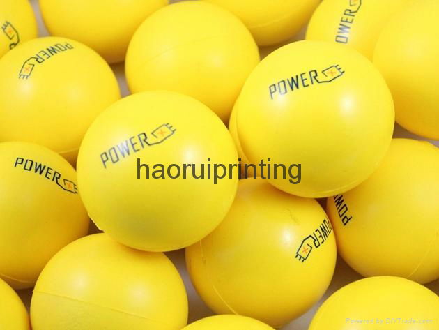 pu foam material round stress release ball free shipping free custom logo print 2