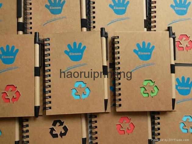 customized Memo Notebook With Pen logo printing mini memo notebook with ballpen  2