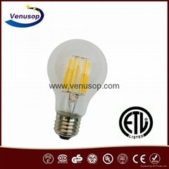 A19 UL listed LED filament bulb manufacturer in China