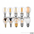 G45 2W 4W E14 E27 led filament bulb Silver Gold Frosted Colour Glass 1