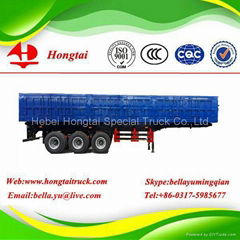 3 axle van dry cargo curtain semi trailer