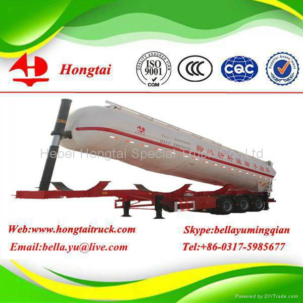 3-axle Medium density bulk powder tanker semi trailer