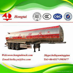 3-Axle 50m3  Aluminum Alloy Oil Tanker Trailer 