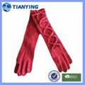 Tianying  women fashion long sexy red acrylic gloves 1