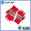 Tianying three fingers conductive yarn knitted screen touch gloves