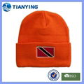 Tianying Red Cuff Hemming Stitch Winter Knit Beanie