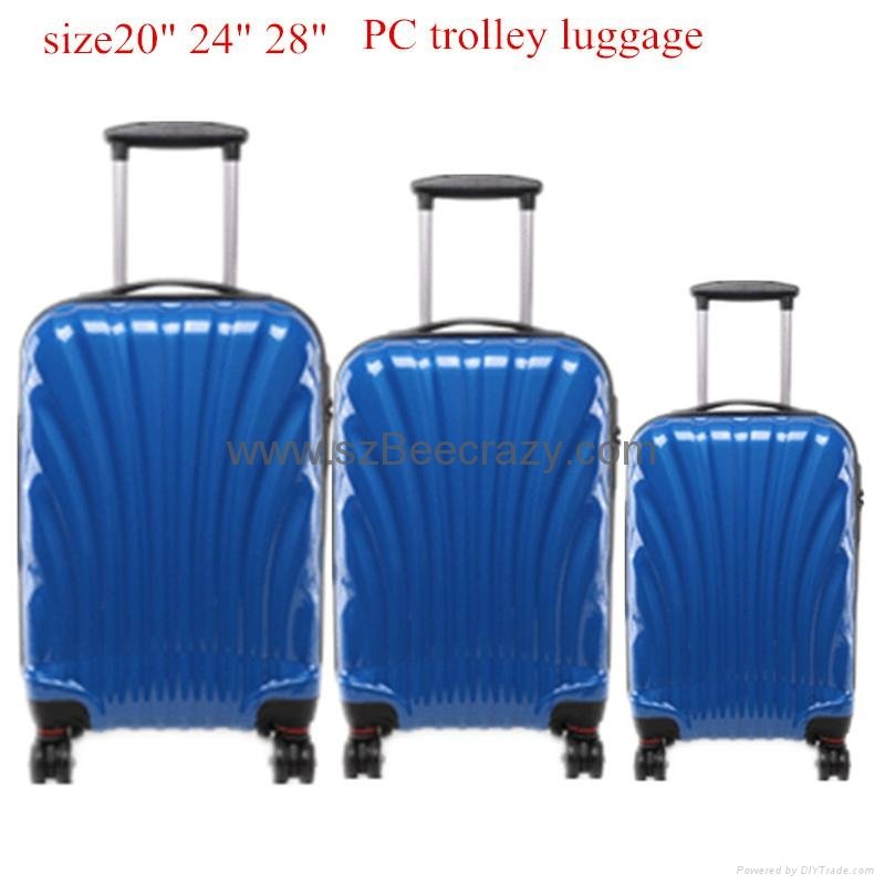 colorful hard shell ABS+PC fashionable trolley l   age case  