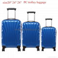 colorful hard shell ABS+PC fashionable trolley l   age case  