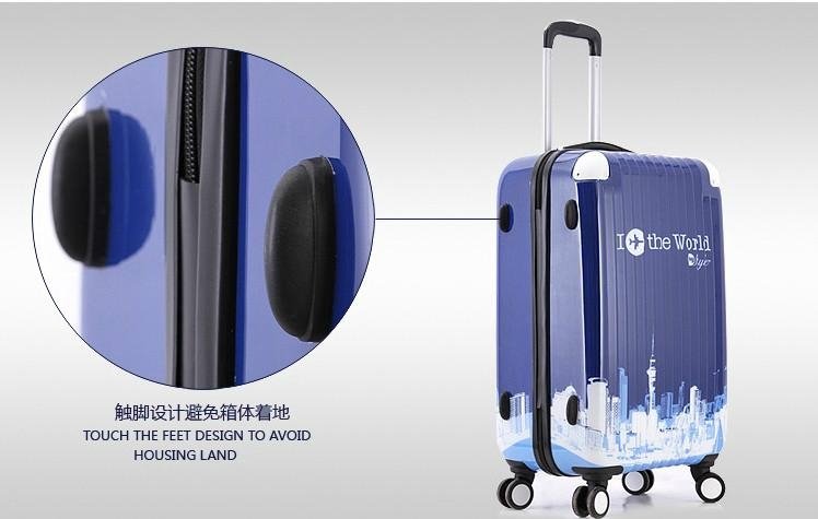Competitive price top quality 4 rolling wheel hard shell travel trolley 