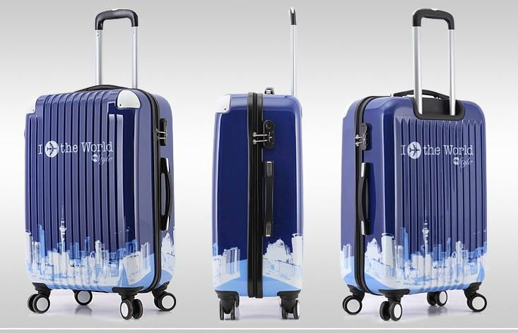 Competitive price top quality 4 rolling wheel hard shell travel trolley  3