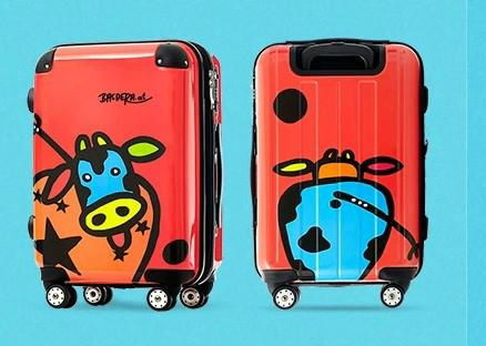 Lovely cow ABS+PC trolley bag set /hard shell suitcase  3