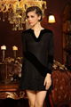 2014 Spring Autumn fashion hollow out bouffant long sleeve dress