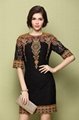 2014 lace embroidered dresses China's national style elegant double-deck dress
