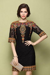 2014 lace embroidered dresses China's