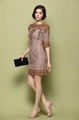 2014 lace embroidered dresses China's national style elegant double-deck dress
