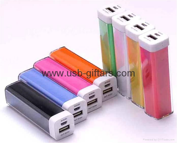 OEM promotional 2600mAh powerbank lipstick mobile charger 4