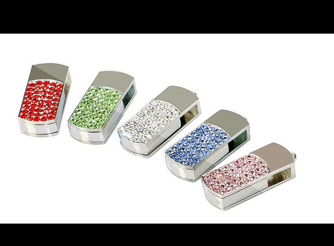 Crystal USB OEM logo pen drive creative  gift metal USB 5