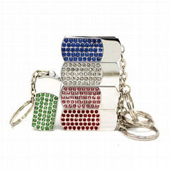 Crystal USB OEM logo pen drive creative  gift metal USB