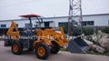 Articulated mini tractor with front end loader backhoe 1