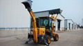 Articulated mini tractor with front end loader backhoe 2