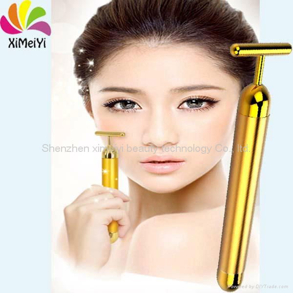 Anti-wrinkle mini vibration 24k gold beauty bar