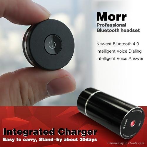 Bluetooth Headset Mini for Mobile Phones V4.0 Gpfile Morr GP831 with Charger