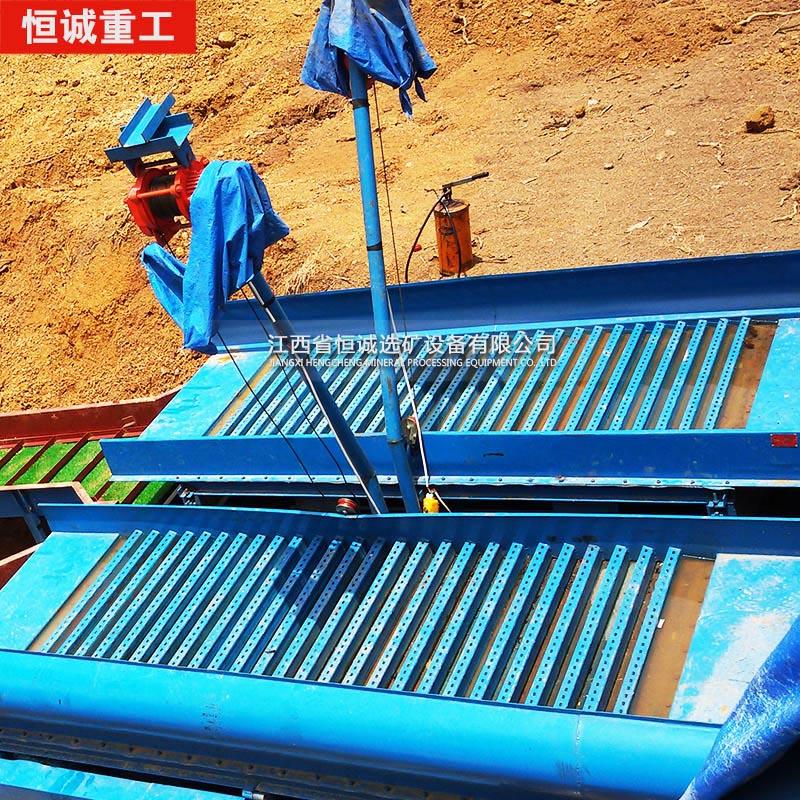 固定淘金设备旱地采金选矿设备砂金清洗鼓动溜槽 2