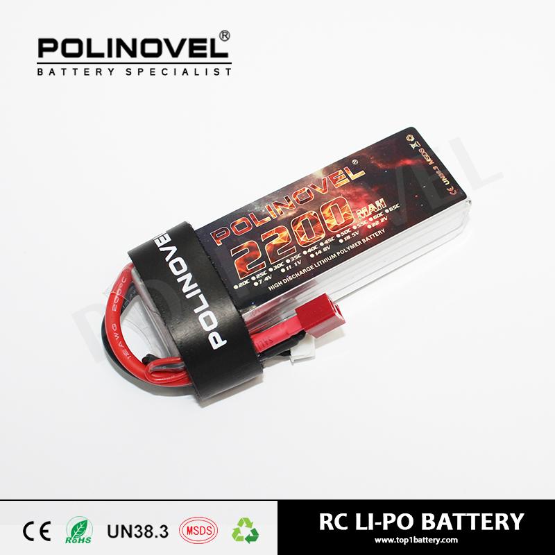 Hot sell 25C discharge rate lipo battery 11.1v 2200mAh for rc quadrotor