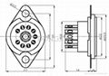 GZC9-F-1(GZC9-F-1-G) 9-pin ceramic tube socket 3