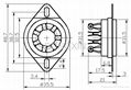 GZC7-C-2(GZC7-C-2-G) 七脚陶瓷管座 3