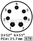 GZC7-C-2(GZC7-C-2-G) 7-pin ceramic tube socket 4