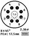 S8AEH 8-pin phenolic tube base